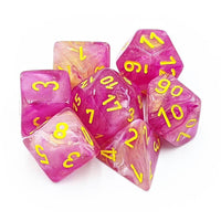 Leaf Polyhedral Fuschia/yellow Luminary 7-Die Set