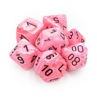 Vortex Polyhedral Snow Pink/black 7-Die Set
