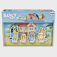 24 x 4 Wood Puzzle: Bluey