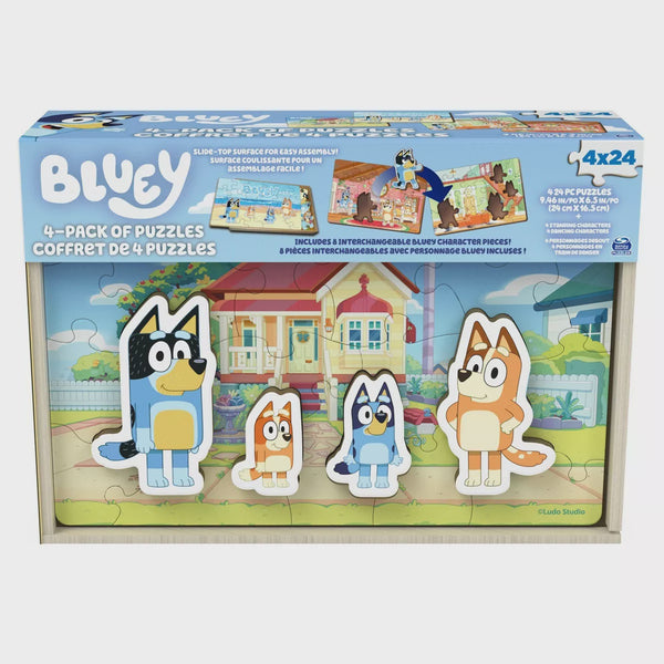 24 x 4 Wood Puzzle: Bluey