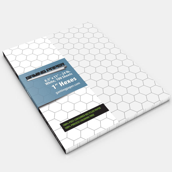 Gaming Paper Sheets Hex White