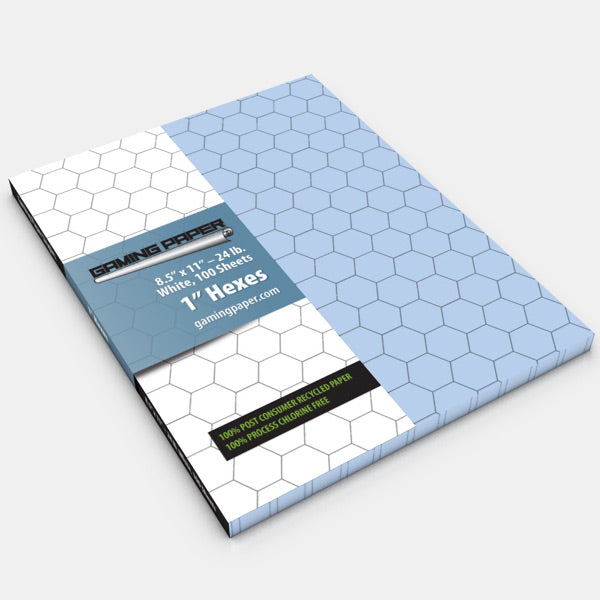 Gaming Paper Sheets Hex Blue