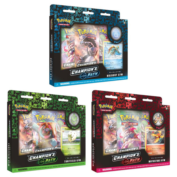 Pokemon Champion's Path Pin Collection (Turffield, Hulbury, and Motostoke)