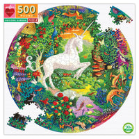500 Unicorn Garden Round Puzzle
