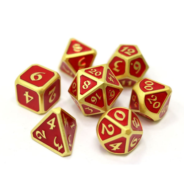 Die Hard Dice Set - Mythica Satin Gold Ruby