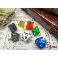 Opaque Polyhedral Nostalgia GM & Beginner Player 7-Die Set