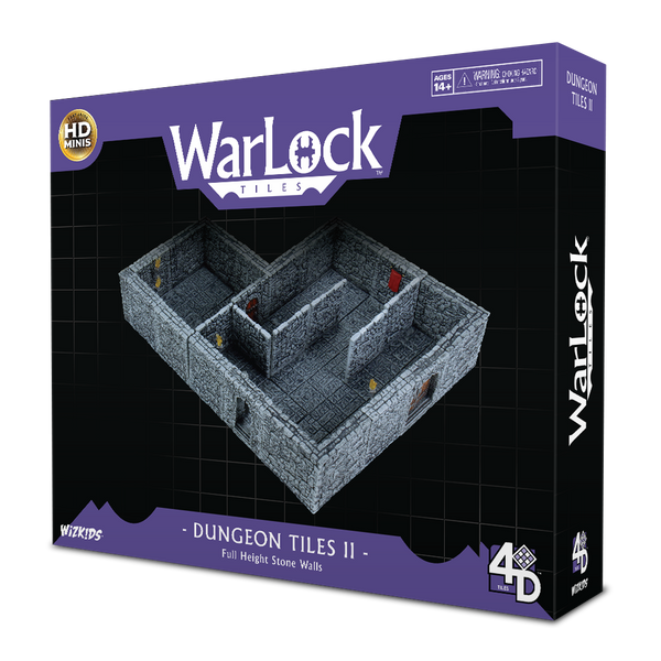 WarLock Tiles: Dungeon Tiles II - Full Height Stone Walls