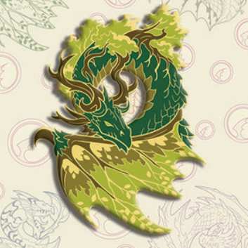 Dragon Enamel Pin: Adult Green