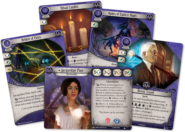 Arkham Horror The Card Game: Investigator Starter Deck: Jacqueline Fin I'm Board! Games & Family Fun Arkham Horror The Card Game: Investigator Starter Deck: Jacqueline Fin I'm Board! Games & Family Fun