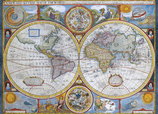 1000 Antique World Map
