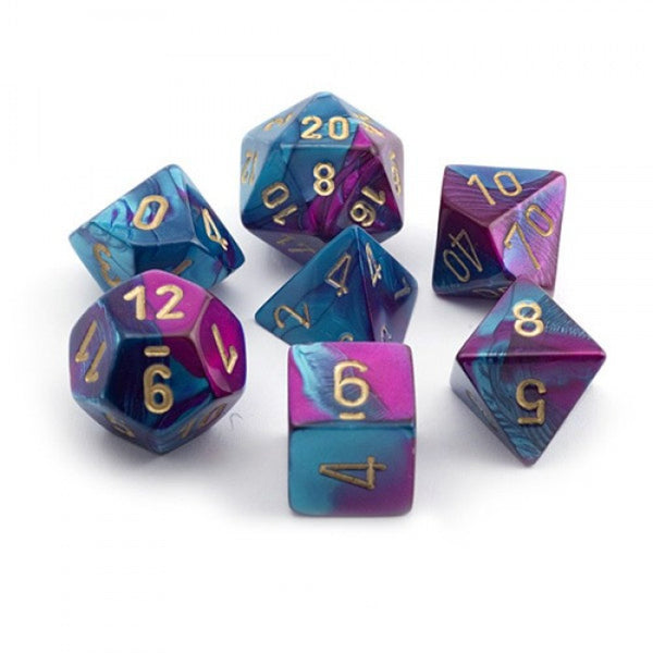 Gemini Polyhedral Purple-Teal/gold 7-Die Set