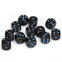 Speckled 16mm d6 Blue Stars Dice Block (12 dice)