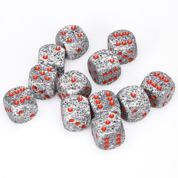 Speckled 16mm d6 Granite Dice Block (12 dice)