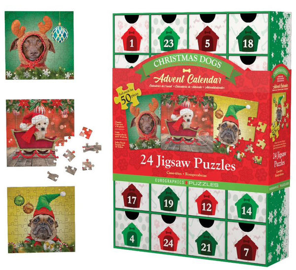 Puzzle Advent Calendar Christmas Dogs