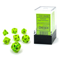 Vortex Mini Polyhedral Bright Green/black 7-Die Set
