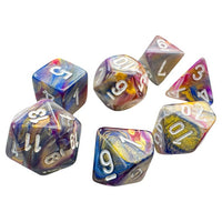Festive Mini Polyhedral Carousel with White 7-Die Set