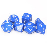 Opaque Polyhedral Blue/white 7-Die Set