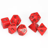 Opaque Polyhedral Red/black 7-Die Set