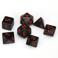 Opaque Polyhedral Black/red 7-Die Set