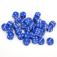 Opaque 12mm d6 Blue/white Dice Block (36 dice)