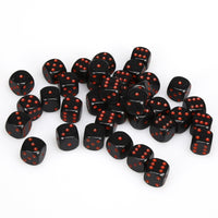 Opaque 12mm d6 Black/red Dice Block (36 dice)