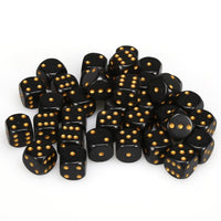 Opaque 12mm d6 Black/gold Dice Block (36 dice)