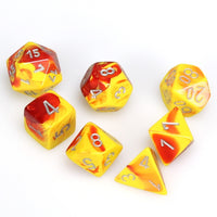 Gemini Polyhedral Red-Yellow/silver 7-Die Set