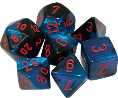 Gemini Polyhedral Black-Starlight/red 7-Die Set