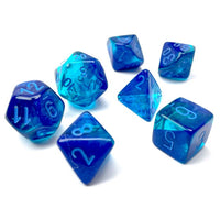 Gemini Polyhedral Luminary  Blue Blue/Light Blue 7-Die