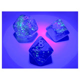 Gemini Polyhedral Luminary  Blue Blue/Light Blue 7-Die