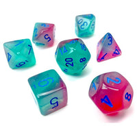 Gemini Polyhedral Luminary Green Pink/Blue 7-Die Set