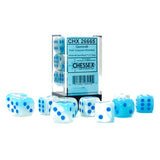 Gemini 16mm d6 Pearl Turquoise-White/blue Dice Block