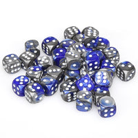 Gemini 12mm d6 Blue-Steel/white Dice Block (36 dice)