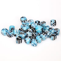 Gemini 12mm d6 Black-Shell/white Dice Block (36 dice)