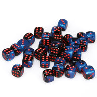 Gemini 12mm d6 Black-Starlight/red Dice Block (36 dice)