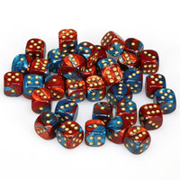 Gemini 12mm d6 Red-Teal/gold Dice Block (36 dice)