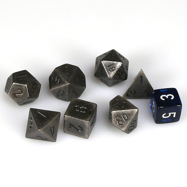 Metal Polyhedral Dark Metal 7-Die Set