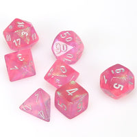Borealis Polyhedral Pink/silver 7-Die Set