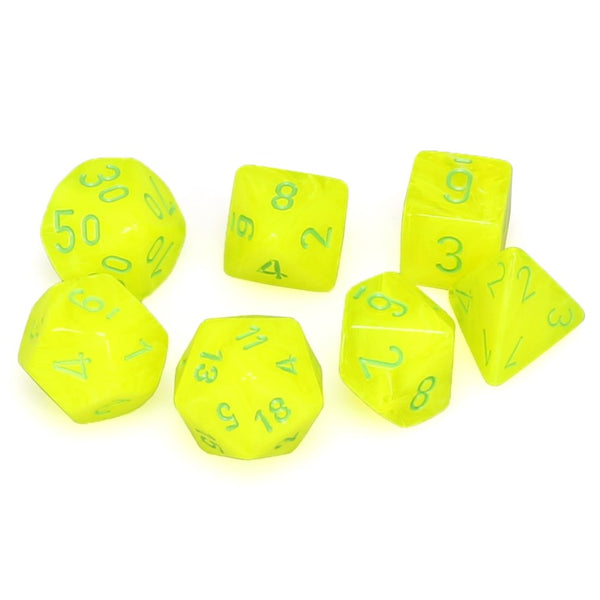 Vortex Polyhedral Electric Yellow/green 7-Die Set