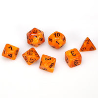 Vortex Polyhedral Orange/black 7-Die Set