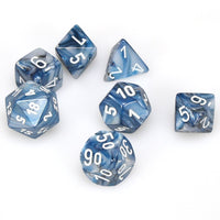 Lustrous Polyhedral Slate/white 7-Die Set