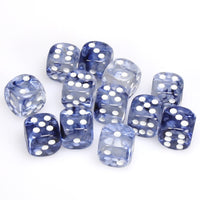 Nebula 16mm d6 Black/white Dice Block (12 dice)