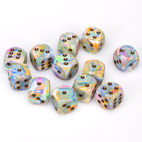 Festive 16mm d6 Vibrant/brown Dice Block (12 dice)