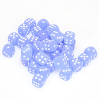 Frosted 12mm d6 Blue/white Dice Block (36 dice)