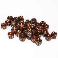 Scarab 12mm d6 Blue Blood/gold Dice Block (36 dice)