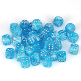 Luminary 12mm d6 Sky/silver Dice Block (36 dice)