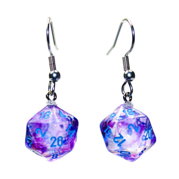 Hook Earrings Nebula Nocturnal Mini d20
