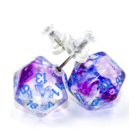 Stud Earrings Nebula Nocturnal Mini d20