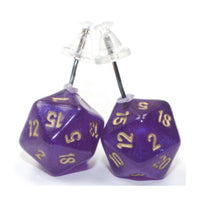 Stud Earrings Borealis Royal Purple Mini d20