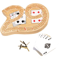 Cribbage Board 3-Player "29" with cards